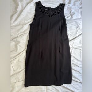 Talbots Black Embellished Sheath Mini Dress